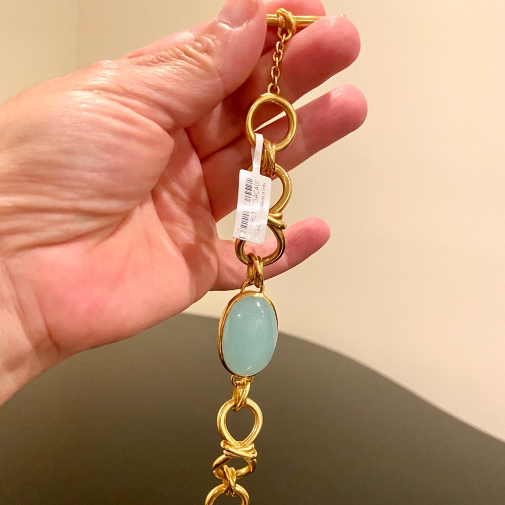 NWT luxury bohemian minimalist Authentic rare Julie Vos Chalcedony bracelet - Picture 11 of 14
